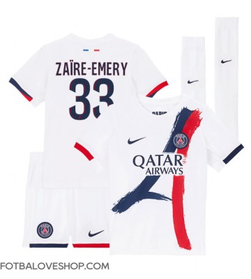 Paris Saint-Germain Warren Zaire-Emery #33 Dětské Venkovní Dres 2024-25 Krátký Rukáv (+ trenýrky)